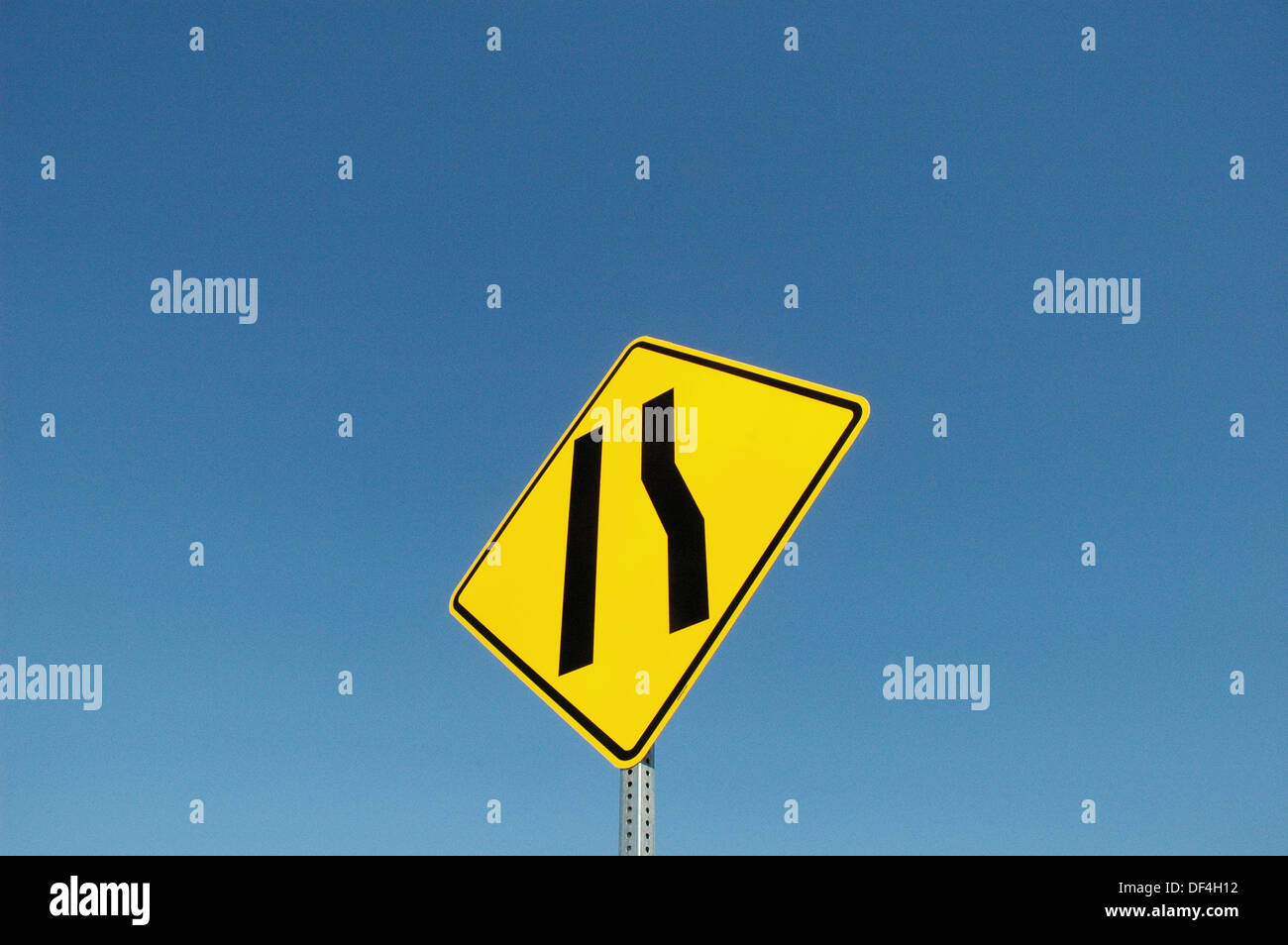 Motorway merge sign hi-res stock photography and images - Alamy