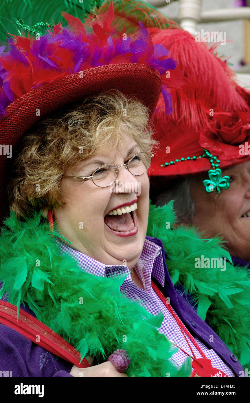 Red hat society women hi-res stock 