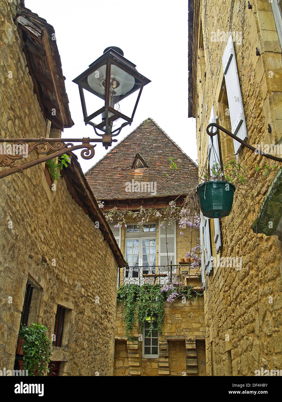 The sandstone buildings of Sarlat de Caneda,Dordogne,France Stock Photo