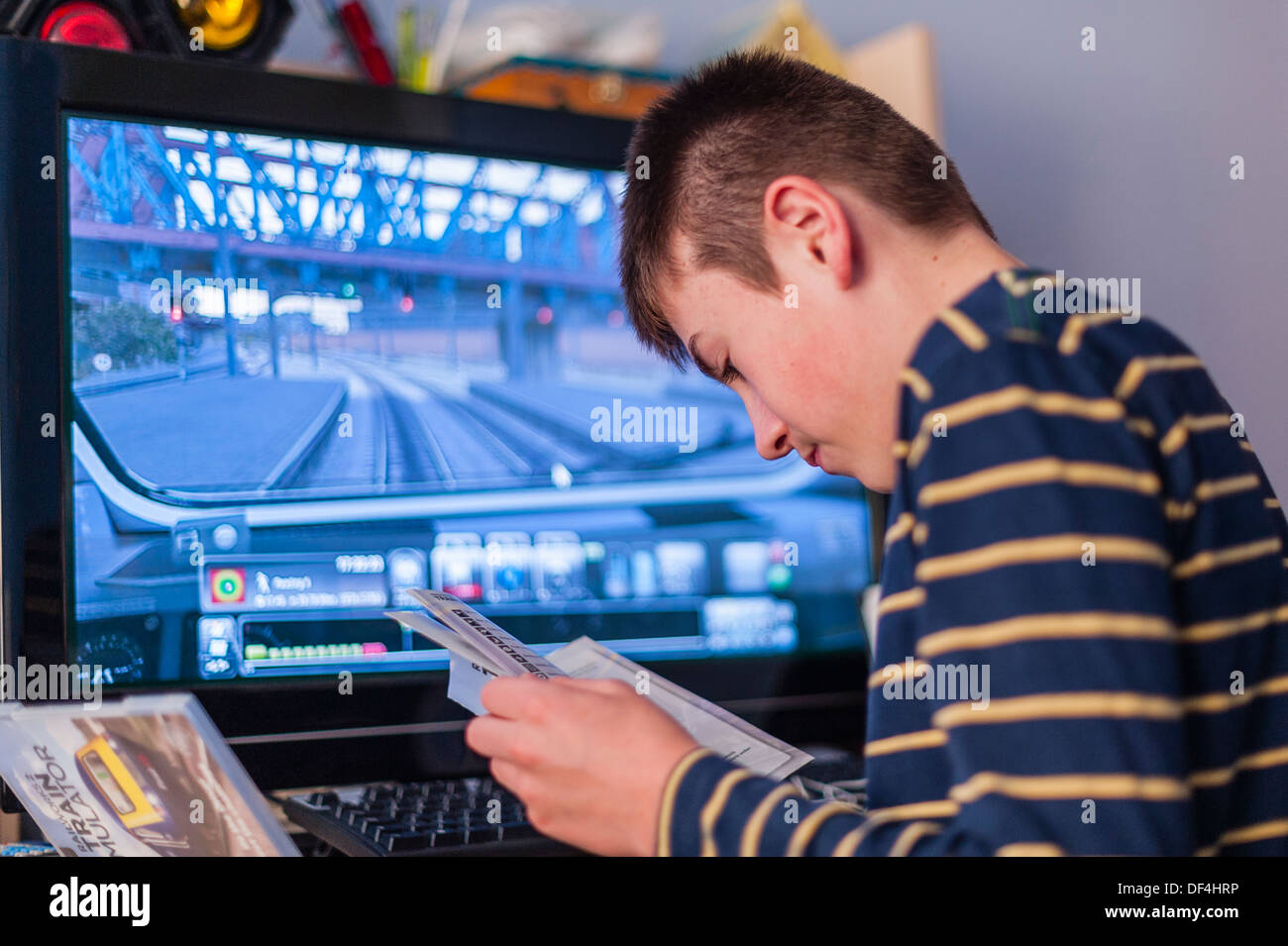 English Boy Gaming Stock Photos English Boy Gaming Stock
