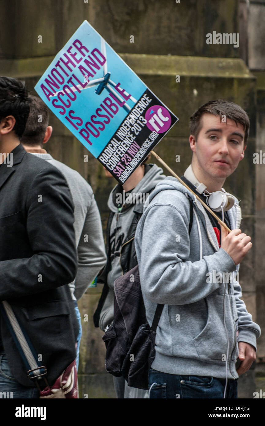 Radical Scottish Independence demonstrator Stock Photo