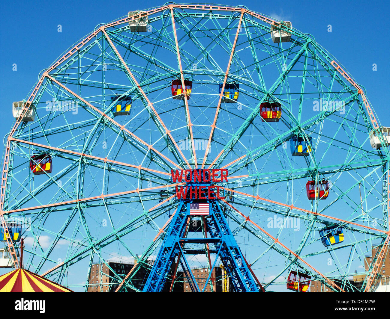 Ferris Wheel, Amusement Park, Coney Island, New York City, USA Stock Photo