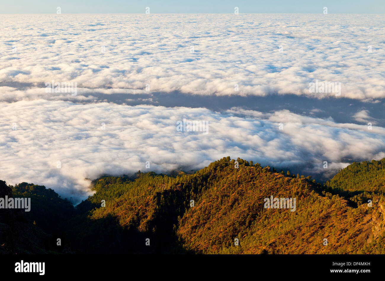 Mar de nubes desde el  Paso de los Andenes Parque Nacional de la Caldera de Taburiente  Isla La Palma  Provincia Santa Cruz Stock Photo
