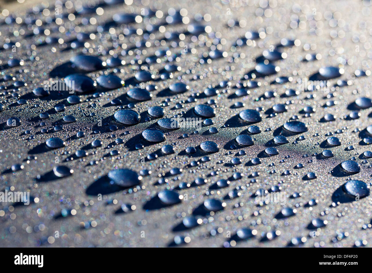 Close up macro photograph of water droplets Stock Photo