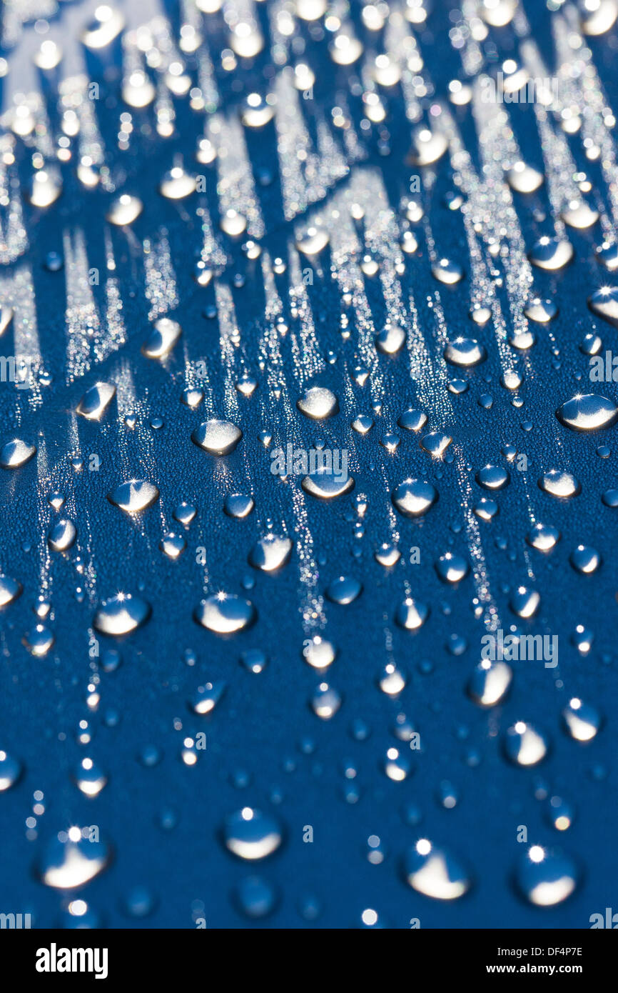 Close up macro photograph of water droplets Stock Photo