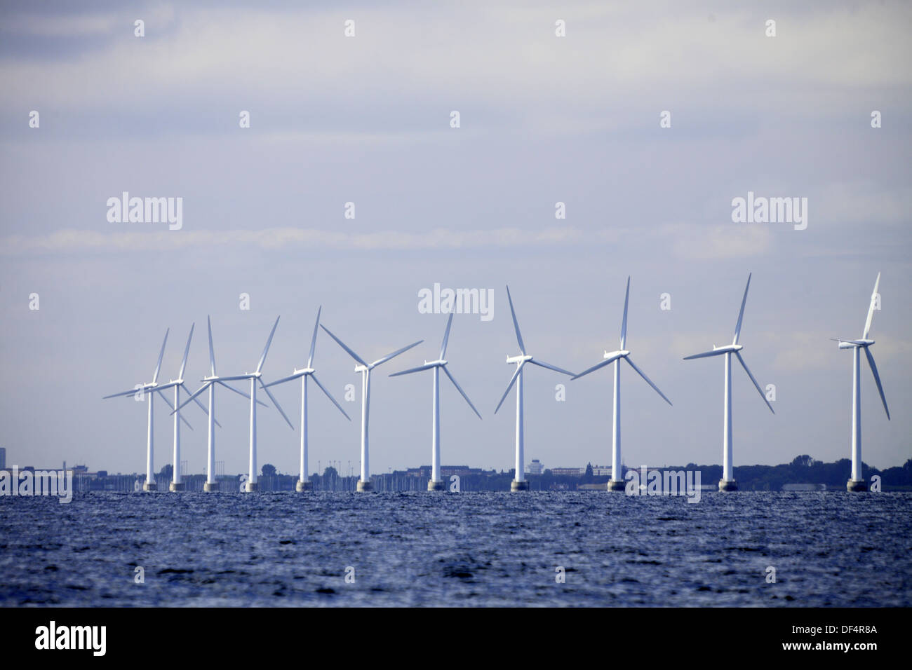 Renewable energy. Wind power turbine and sea Stock Photo - Alamy