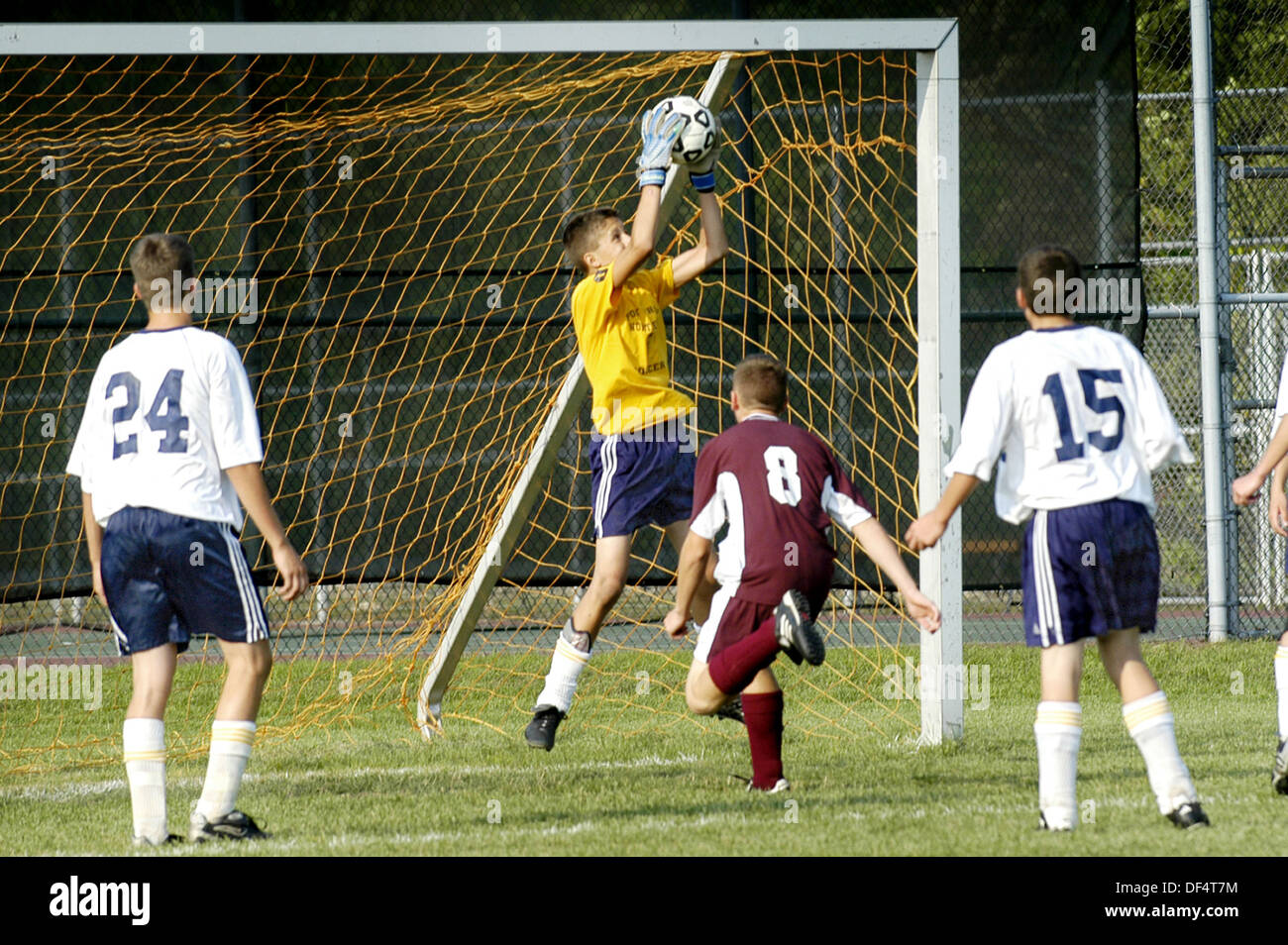 High School soccer match Stock Photo Alamy