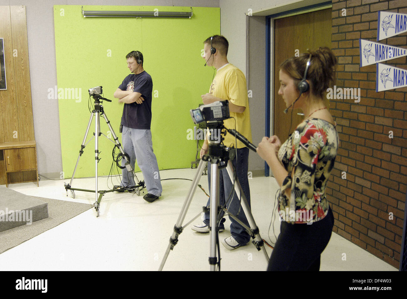 High school TV production class produces interview of educators aired