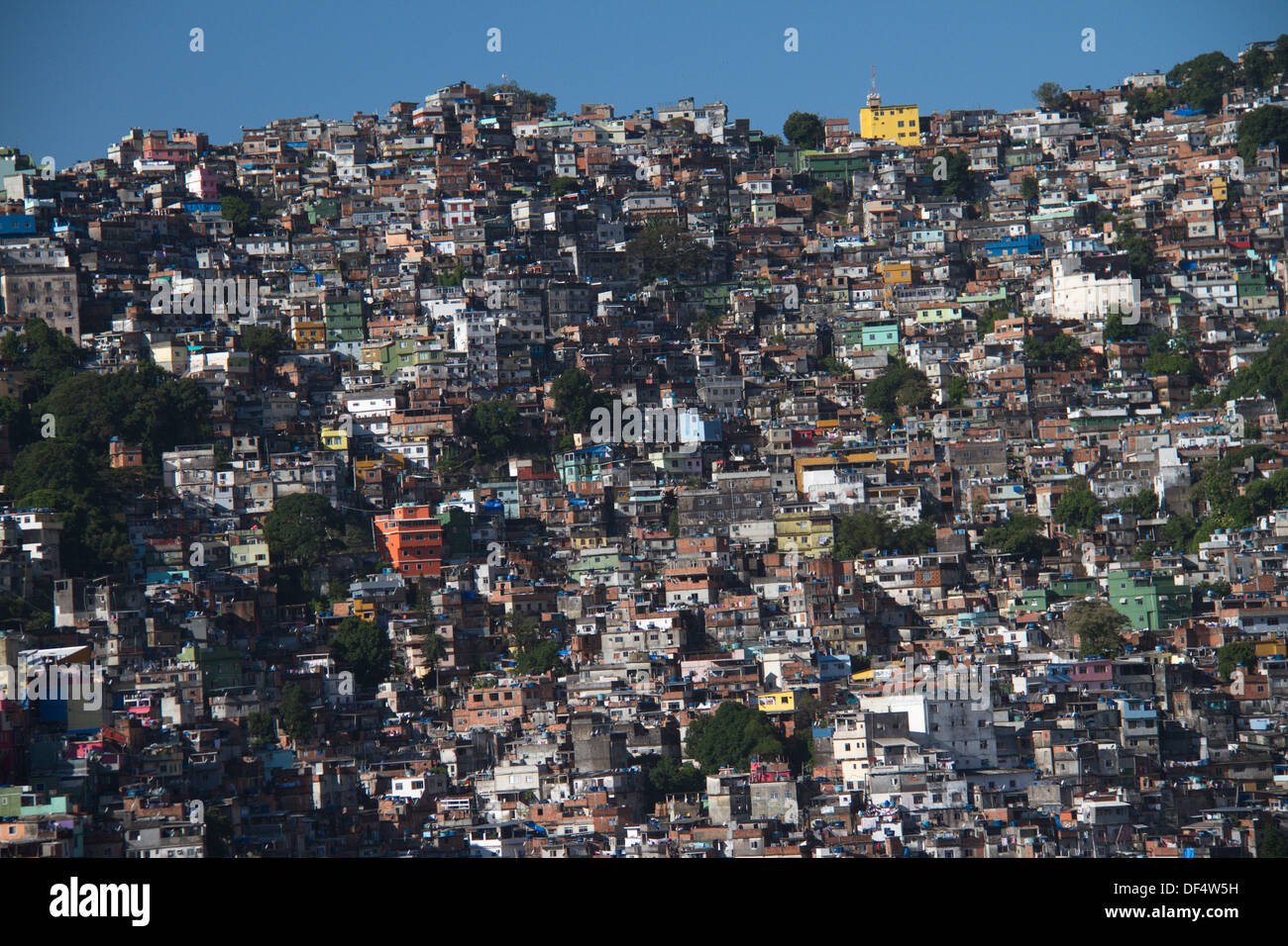 Rocinha Rio de Janeiro Brazil high density house concentration Stock