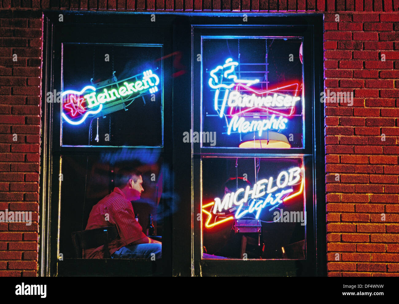 Neon signs on Beale Street, Memphis. Tennessee, USA Stock Photo Alamy