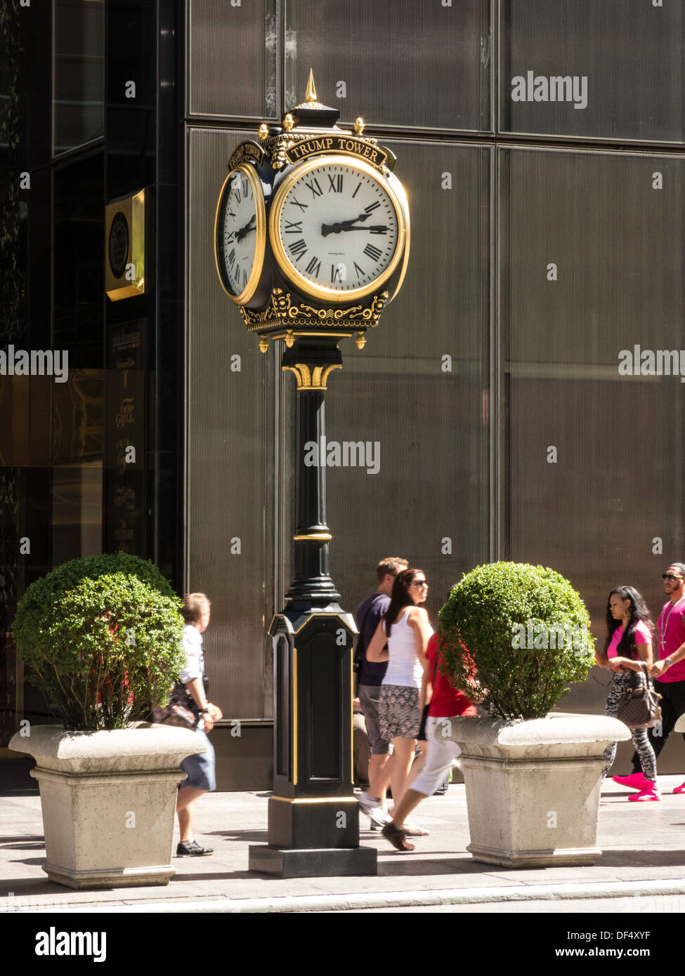 Sidewalk Clock, Fifth Avenue, NYC Stock Photo