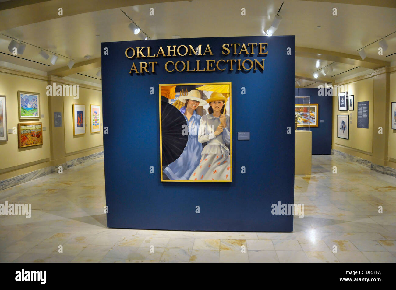 Oklahoma City Capitol Building State Art Collection Stock Photo Alamy