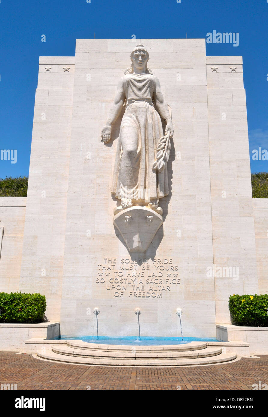 Columbia Statue Punchbowl National Memorial Cemetery Honolulu Hawaii