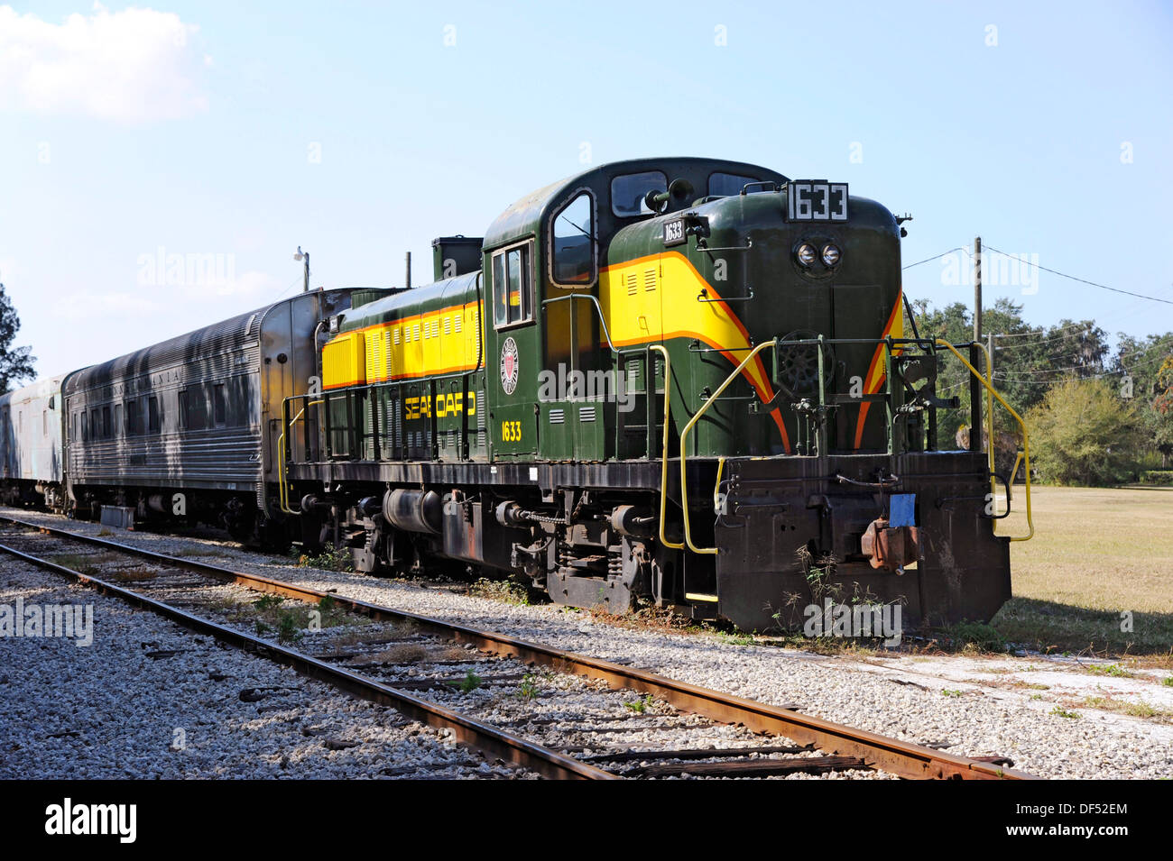 Seaboard diesel locomotive train 1633 Florida Railroad Museum Parrish Florida Stock Photo