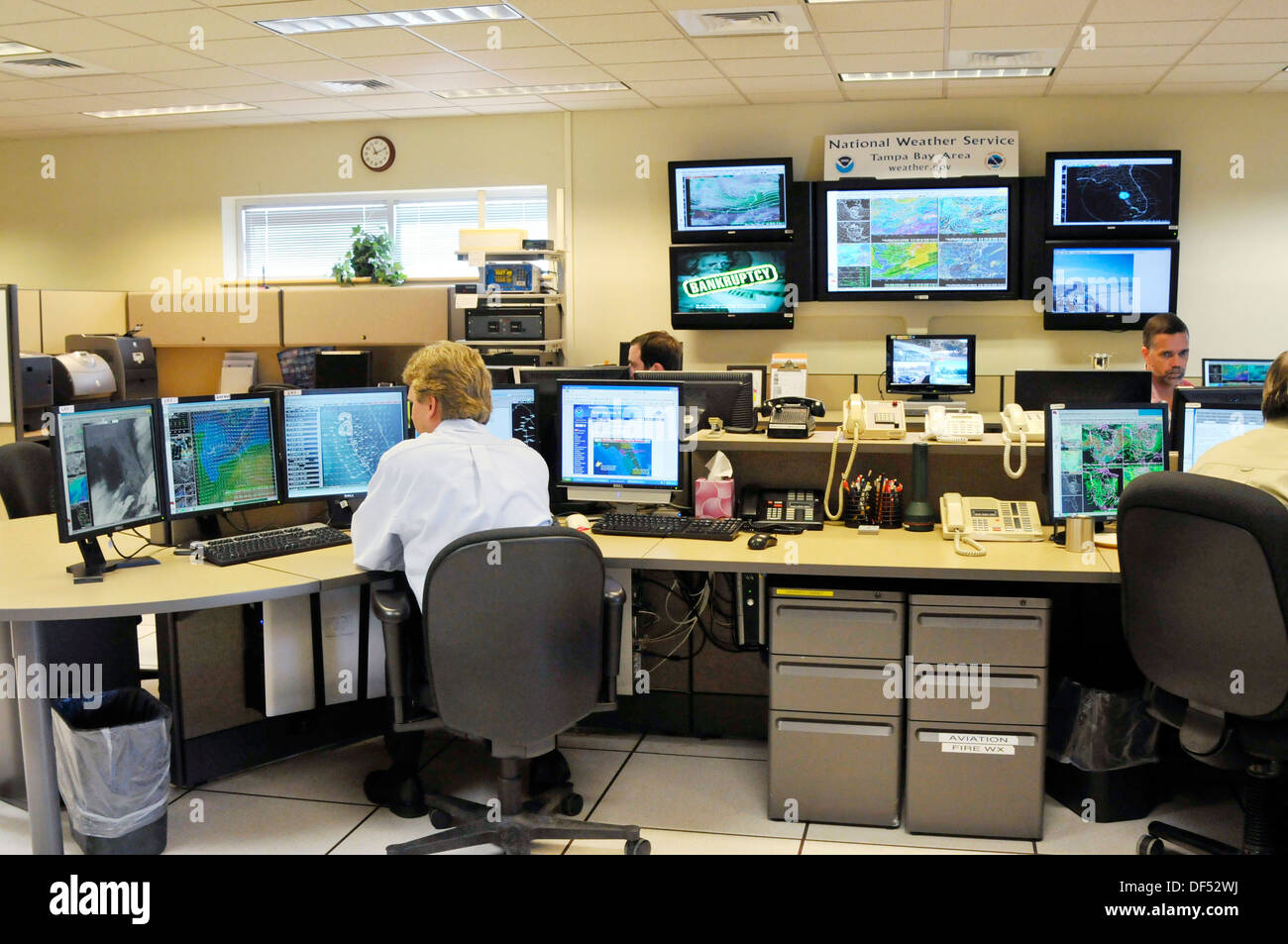 Meteorologist in Work Area in Doppler Radar National Oceanic and