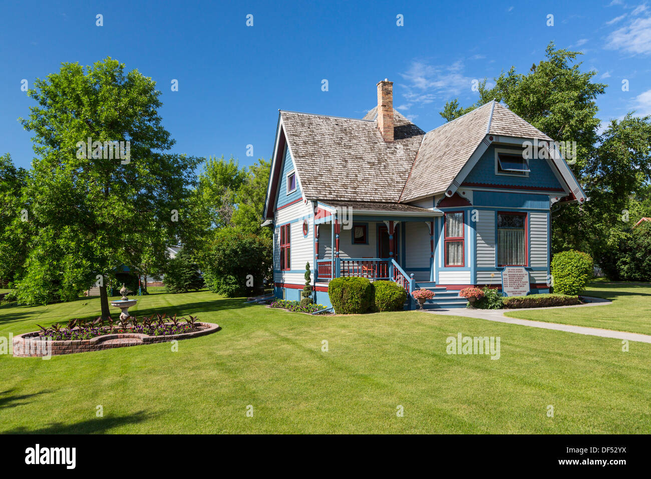 A restored historic home in Langdon, North Dakota, USA Stock Photo Alamy