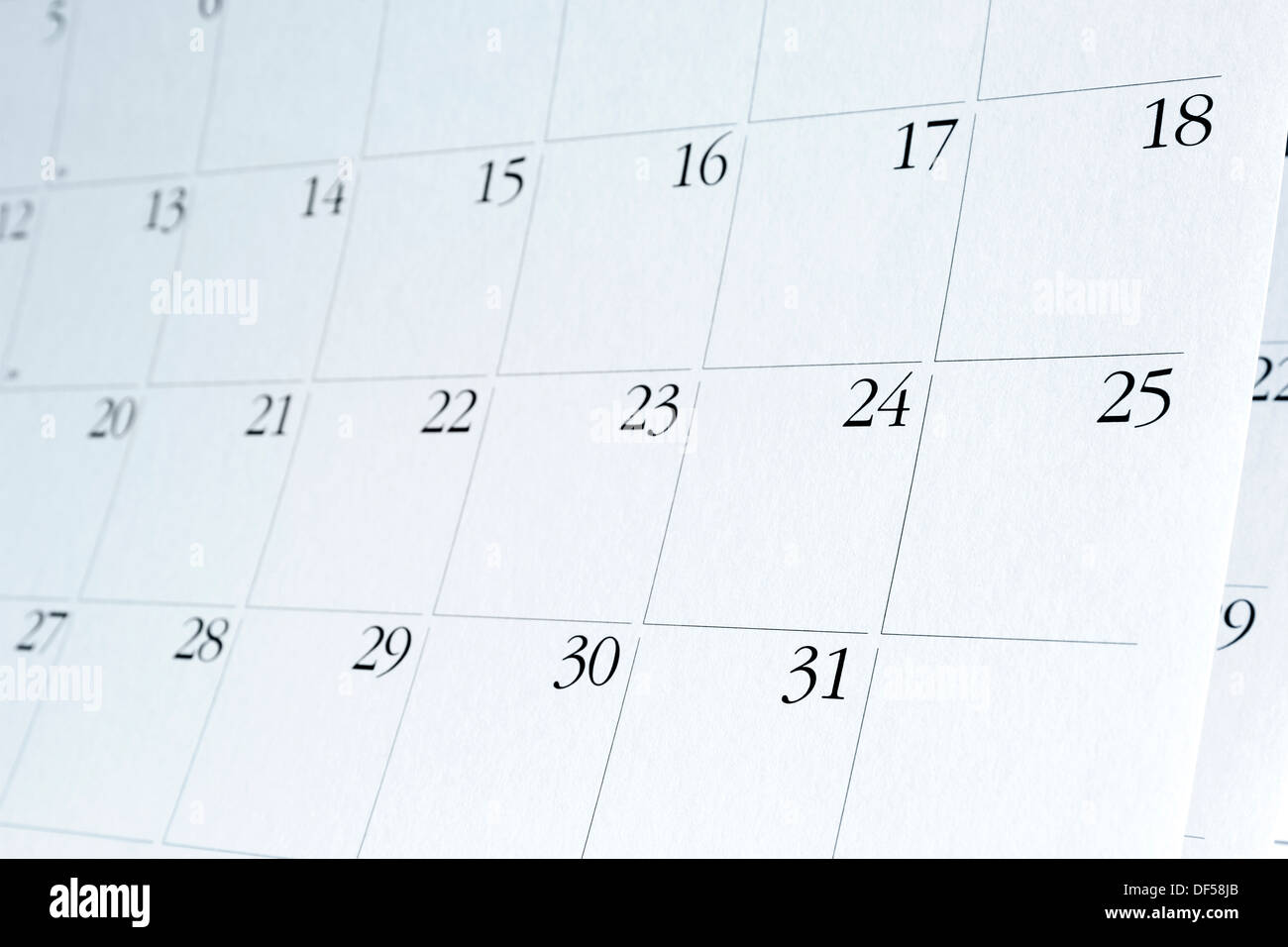 Calendar numbers hi-res stock photography and images - Alamy