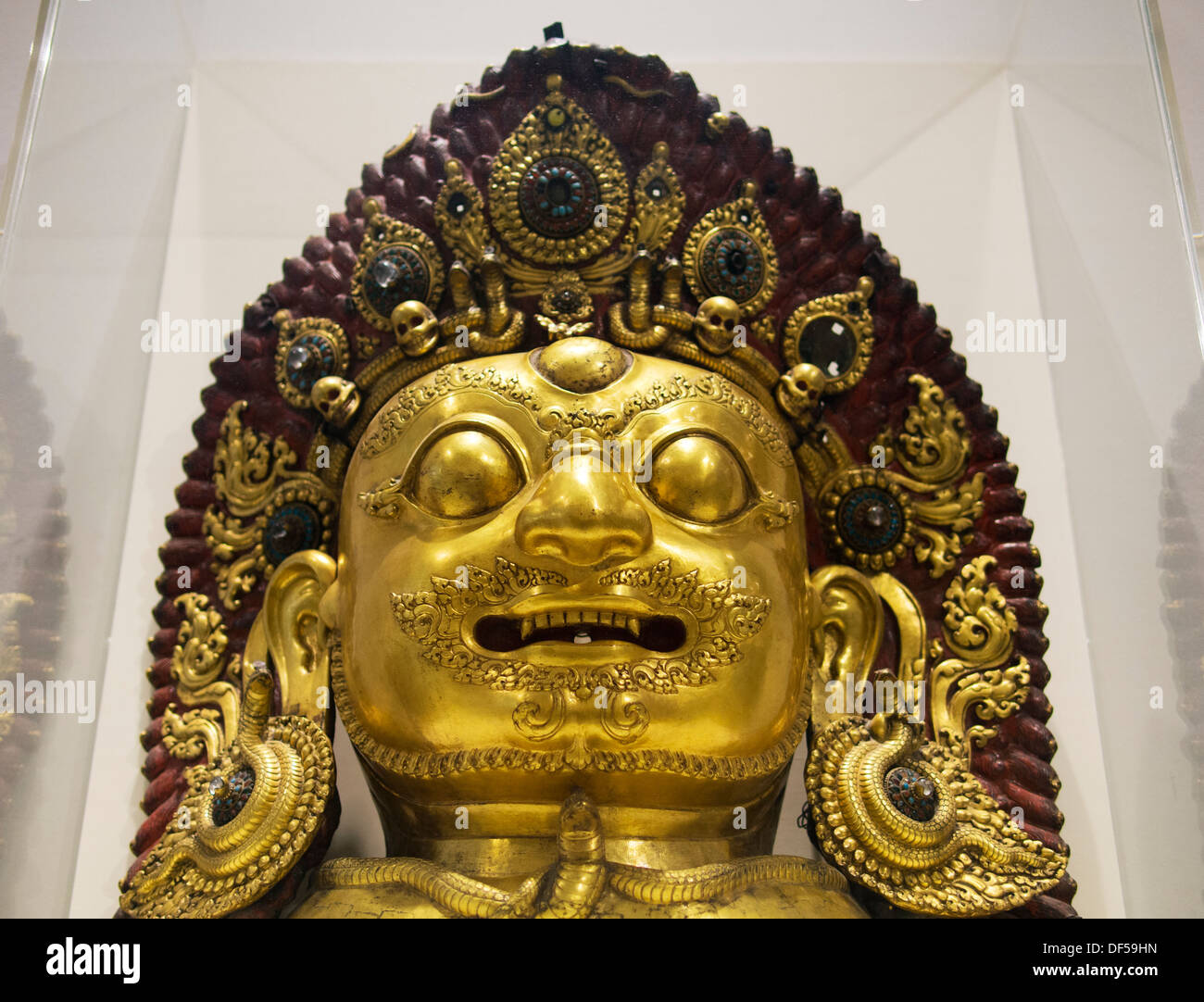 The Victoria and Albert Museum, London - Nepalese mask of Bhairava, a wrathful manifestation of Shiva Stock Photo