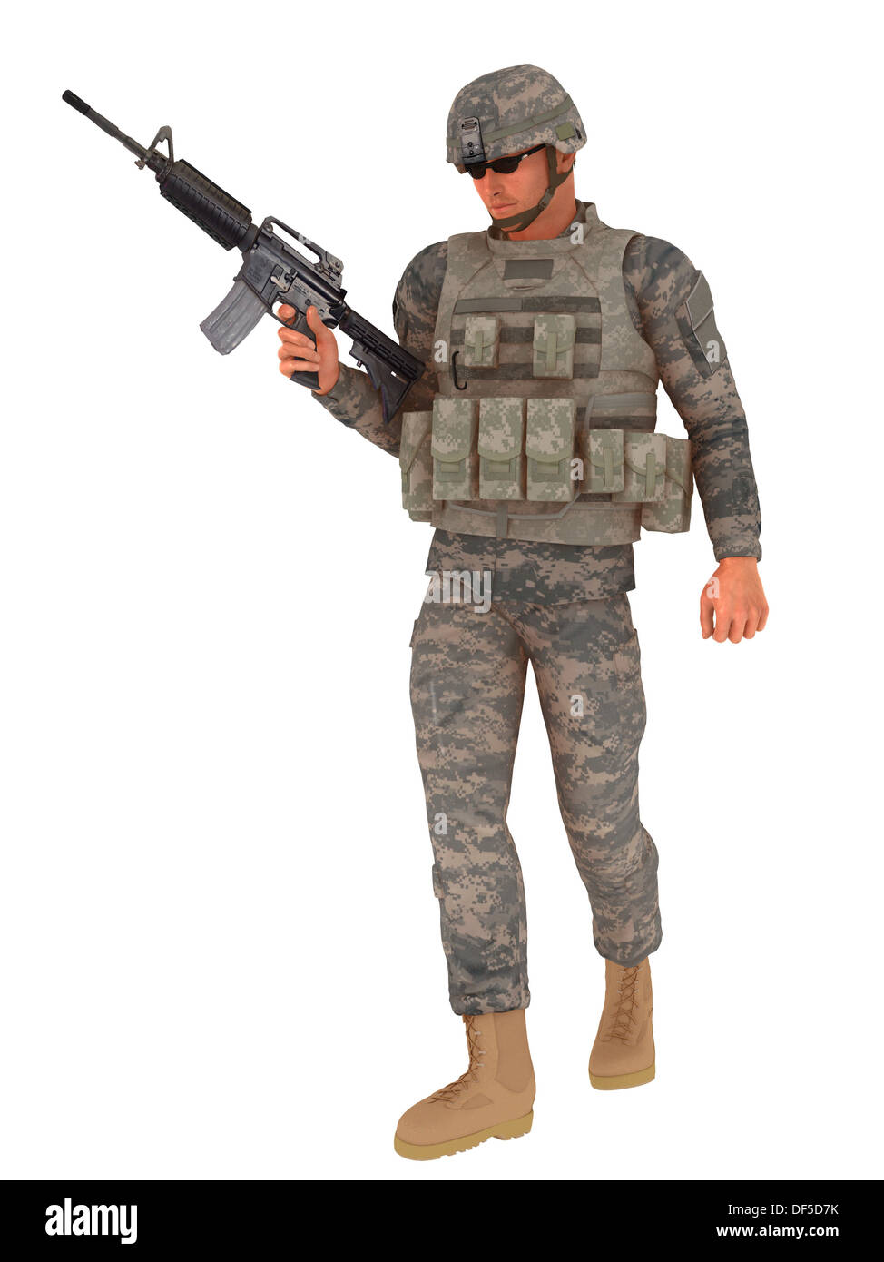 Jarhead on patrol Stock Photo