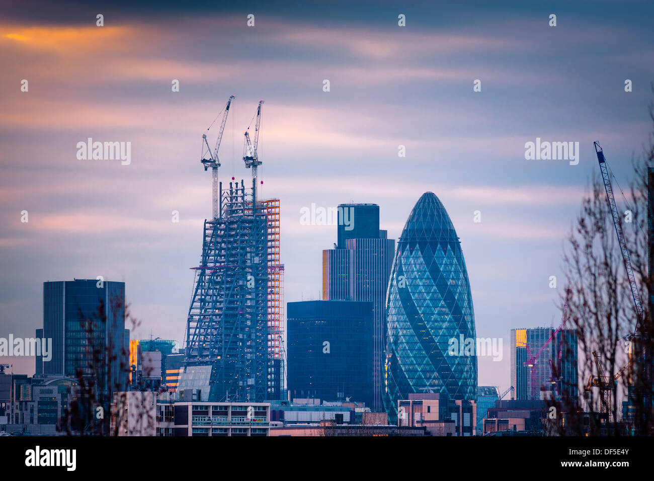 The City of London skyline England Stock Photo