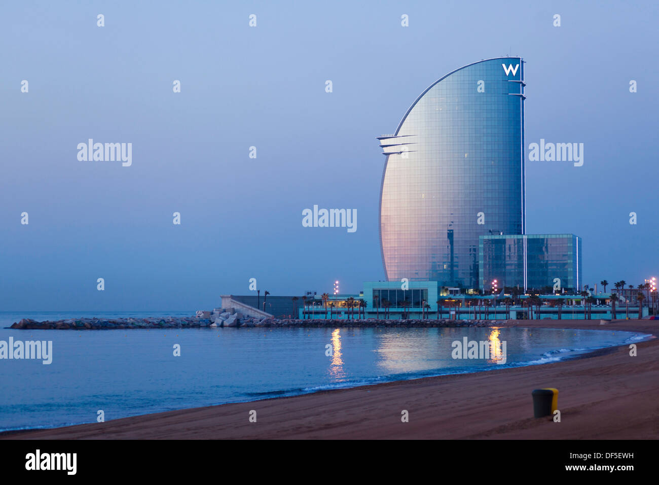 Hotel W Barcelona Hotel Vela, Playa de la Barceloneta, Barcelona, Spain ...