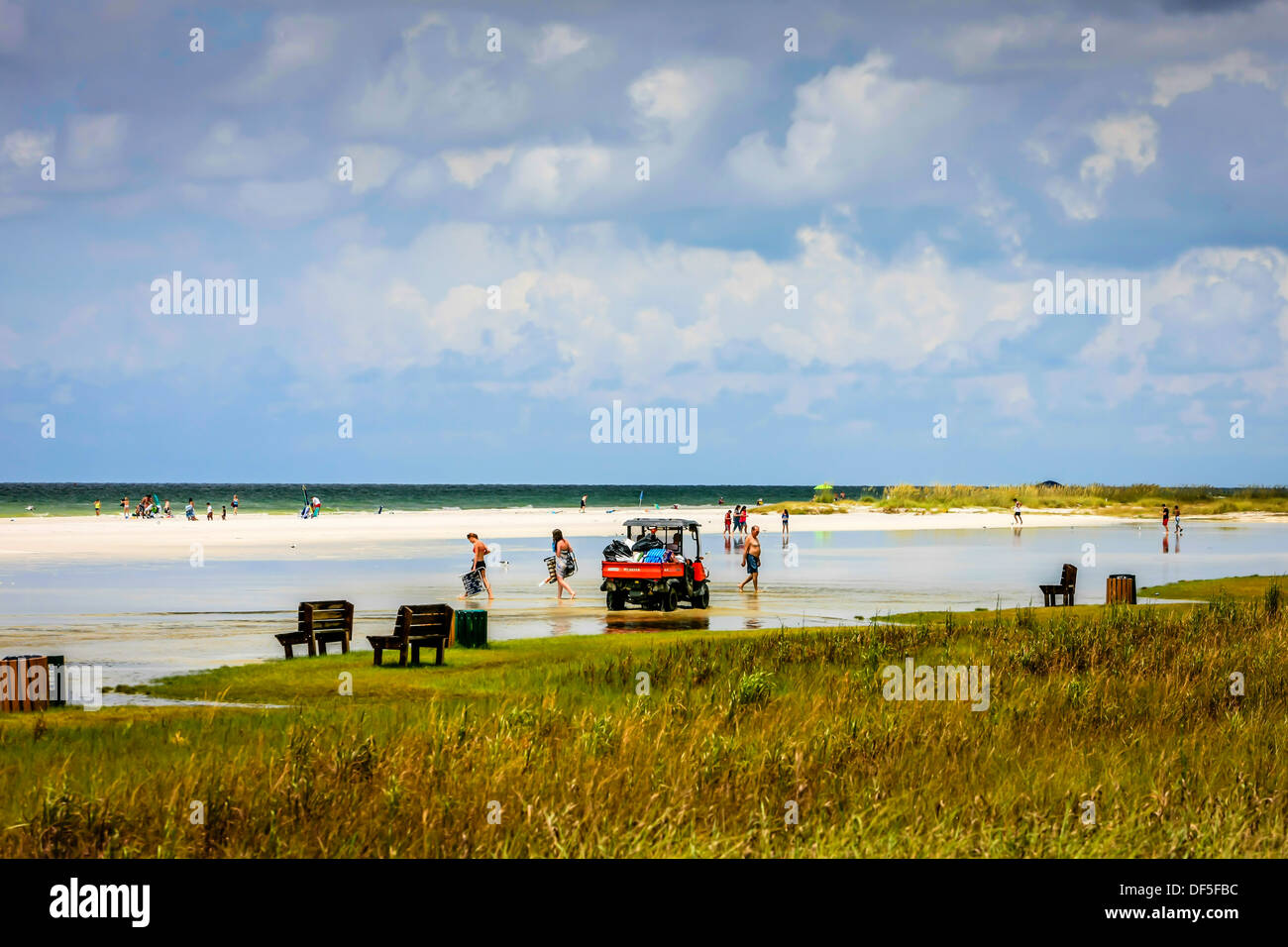 Siesta Key beach Florida after a tropical rain storm Stock Photo Alamy