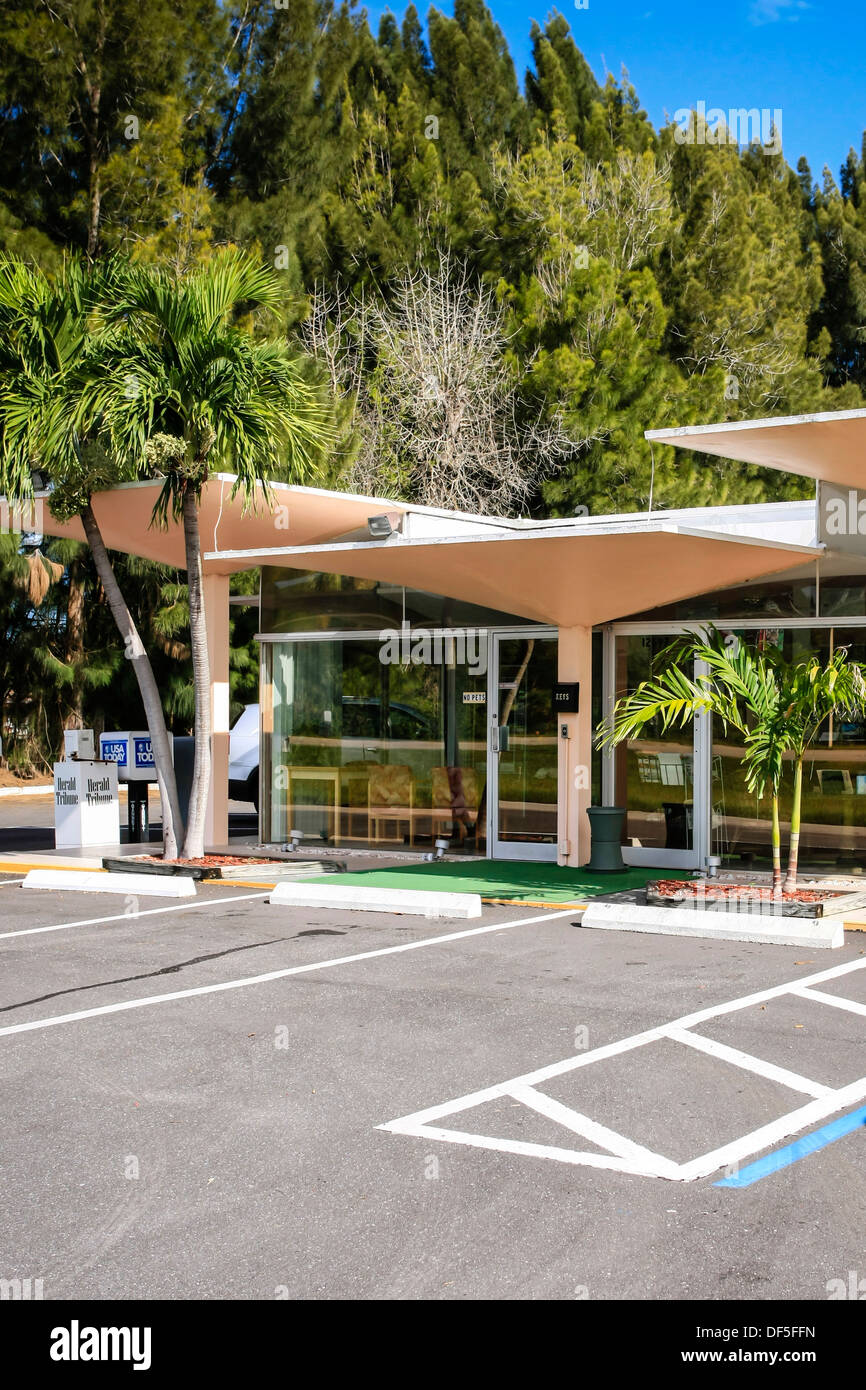 Warm Mineral Springs Motel in Florida dating from the late1950s Era Stock Photo