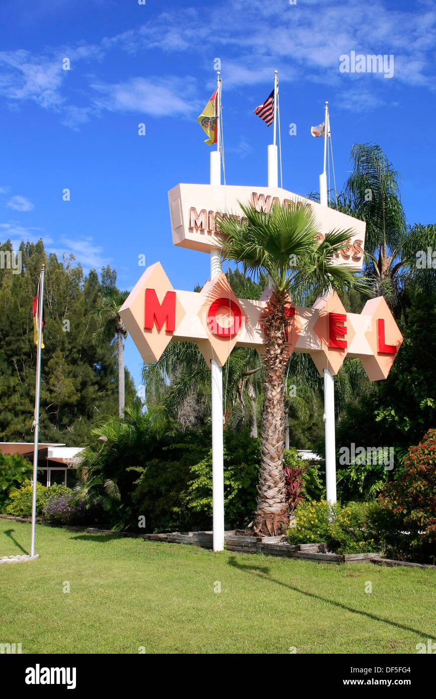 Warm Mineral Springs Motel in Florida dating from the late1950s Era Stock Photo