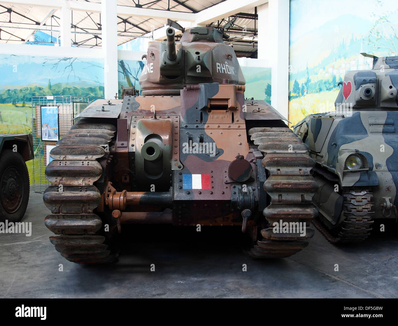 Renault B1 bis,Tanks in the Muse des Blinds, France, pic-2 Stock Photo