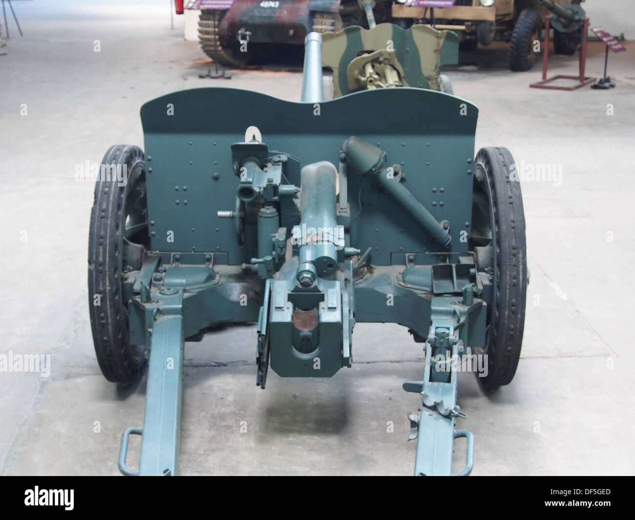 1937 47mm Canon SA 37 anti tank, Muse des Blinds, France, pic-3 Stock Photo