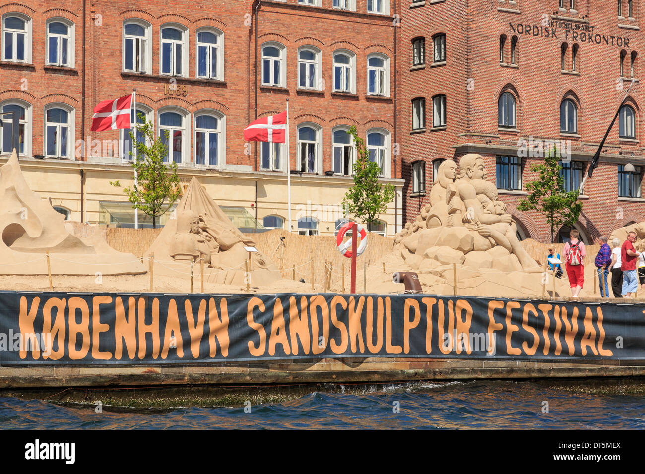 Sandsculptur Festival on the waterfront at Havnegarde, Copenhagen, Zealand, Denmark, Scandinavia Stock Photo
