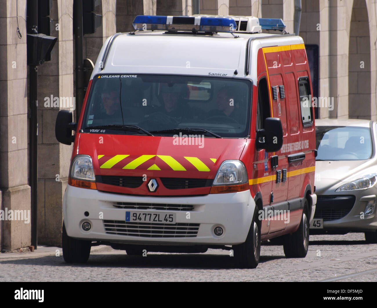 Fire dept - Ambulance Renault at Orleans p1 Stock Photo