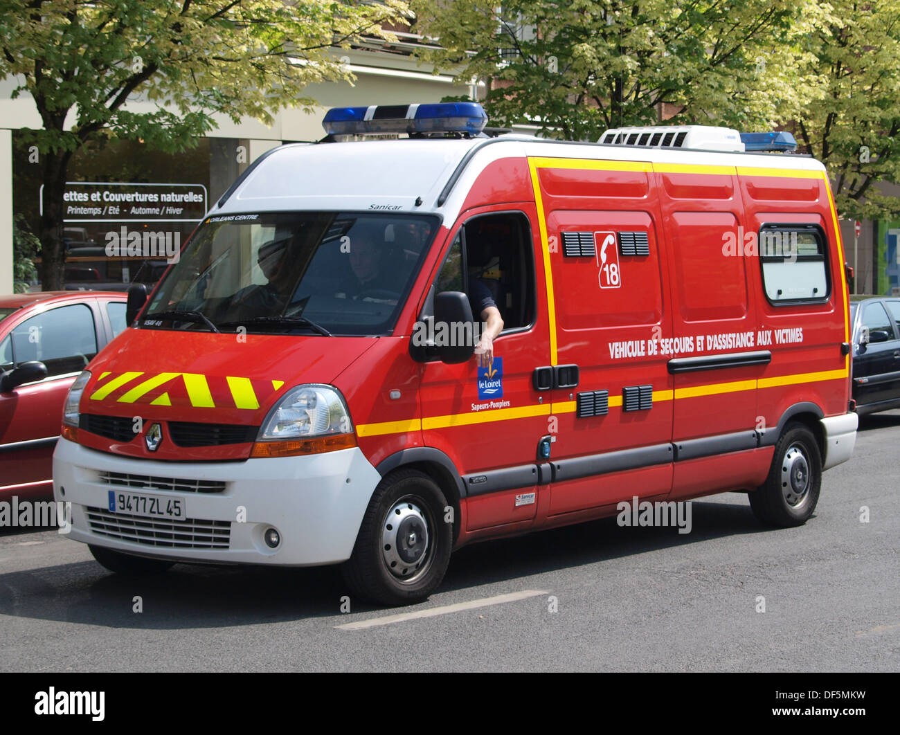 Fire dept - Ambulance Renault at Orleans p2 Stock Photo