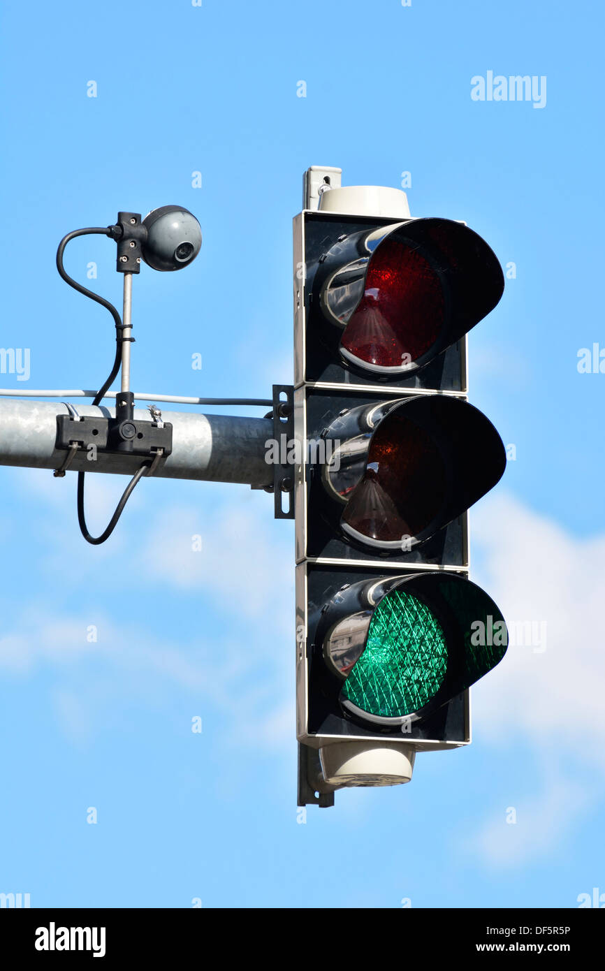 Traffic light with camera for traffic control Stock Photo - Alamy