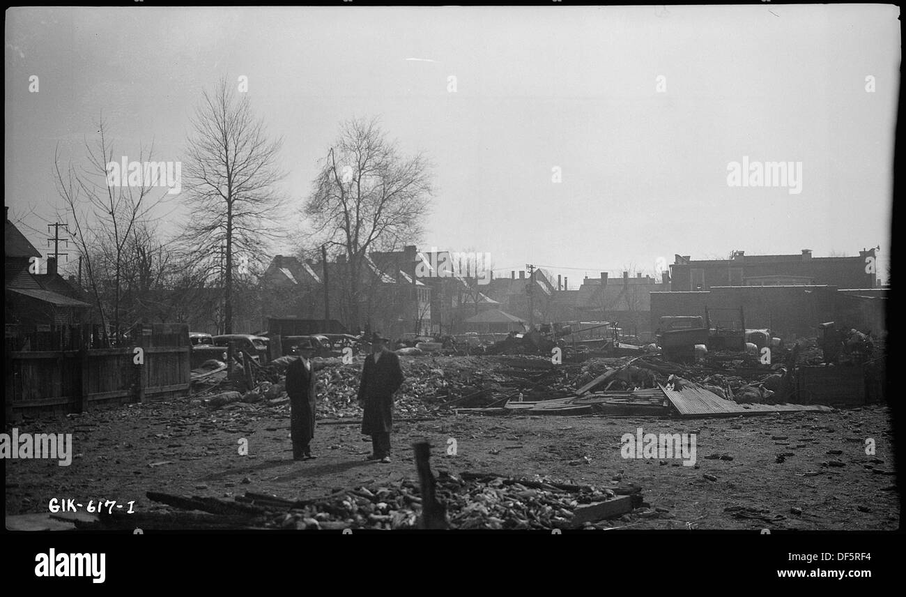 House damaged by flood and fire 279792 Stock Photo