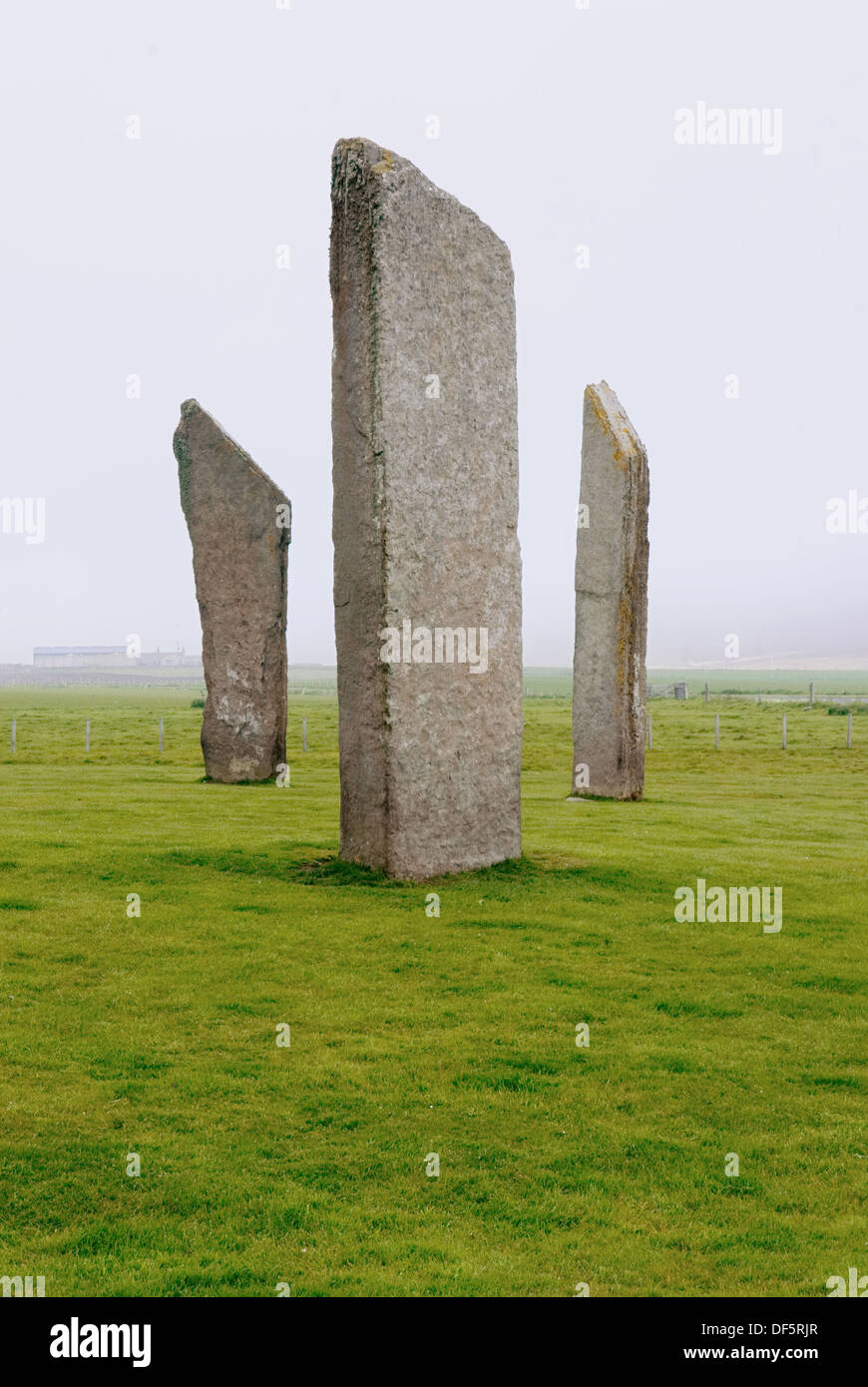 Standing Stones of Steness, a Neolithic stone circle dating from 3100BC, Orkney Islands Scotland Stock Photo