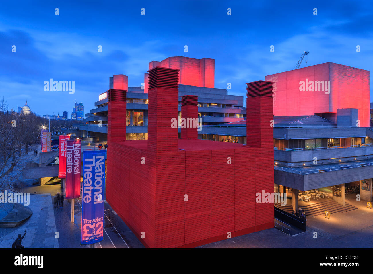 National Theatre South Bank London England in evening light Stock Photo