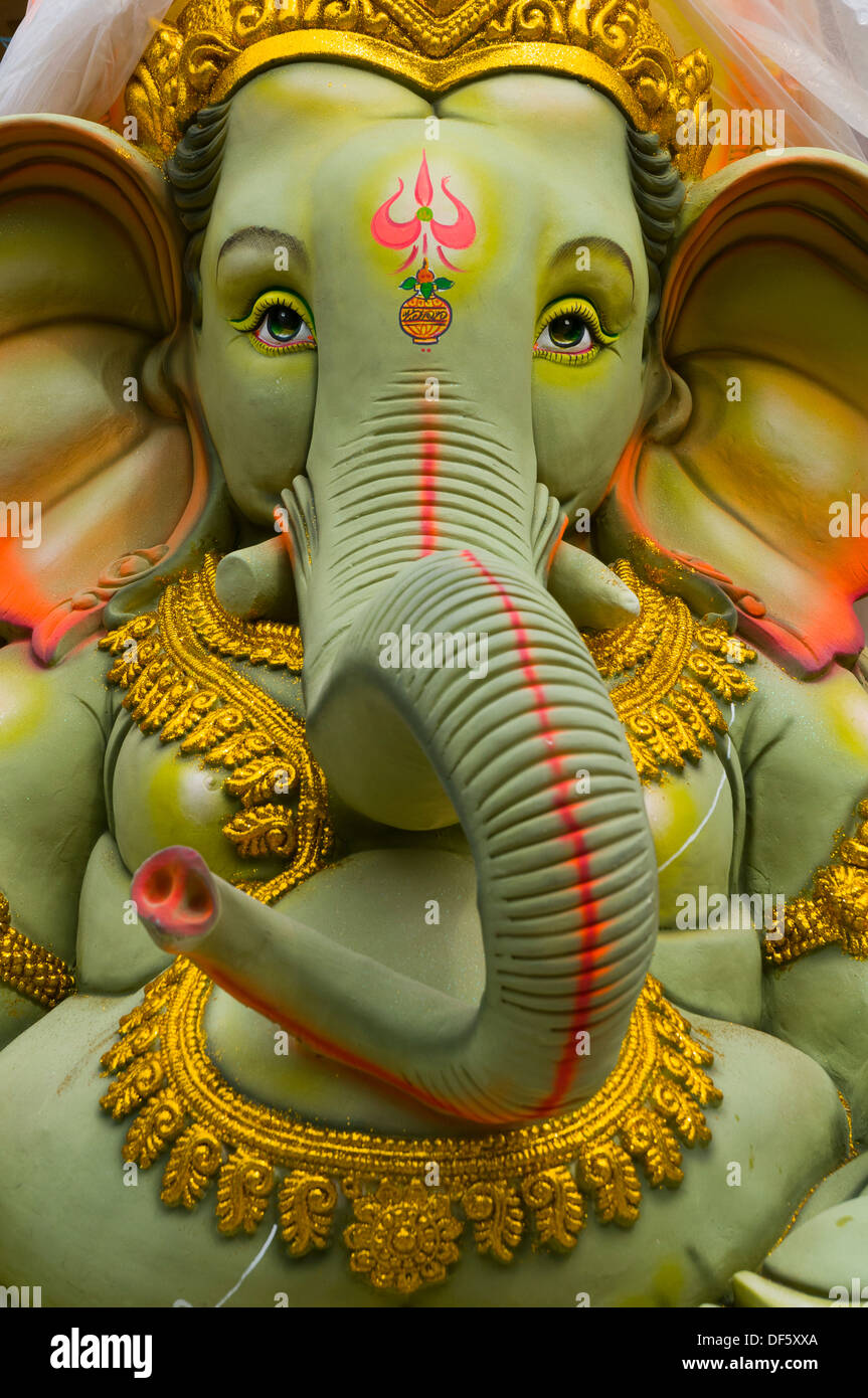 Ganesha Idols ready for Ganesh Chaturthi. The Birthday of Lord Ganesha