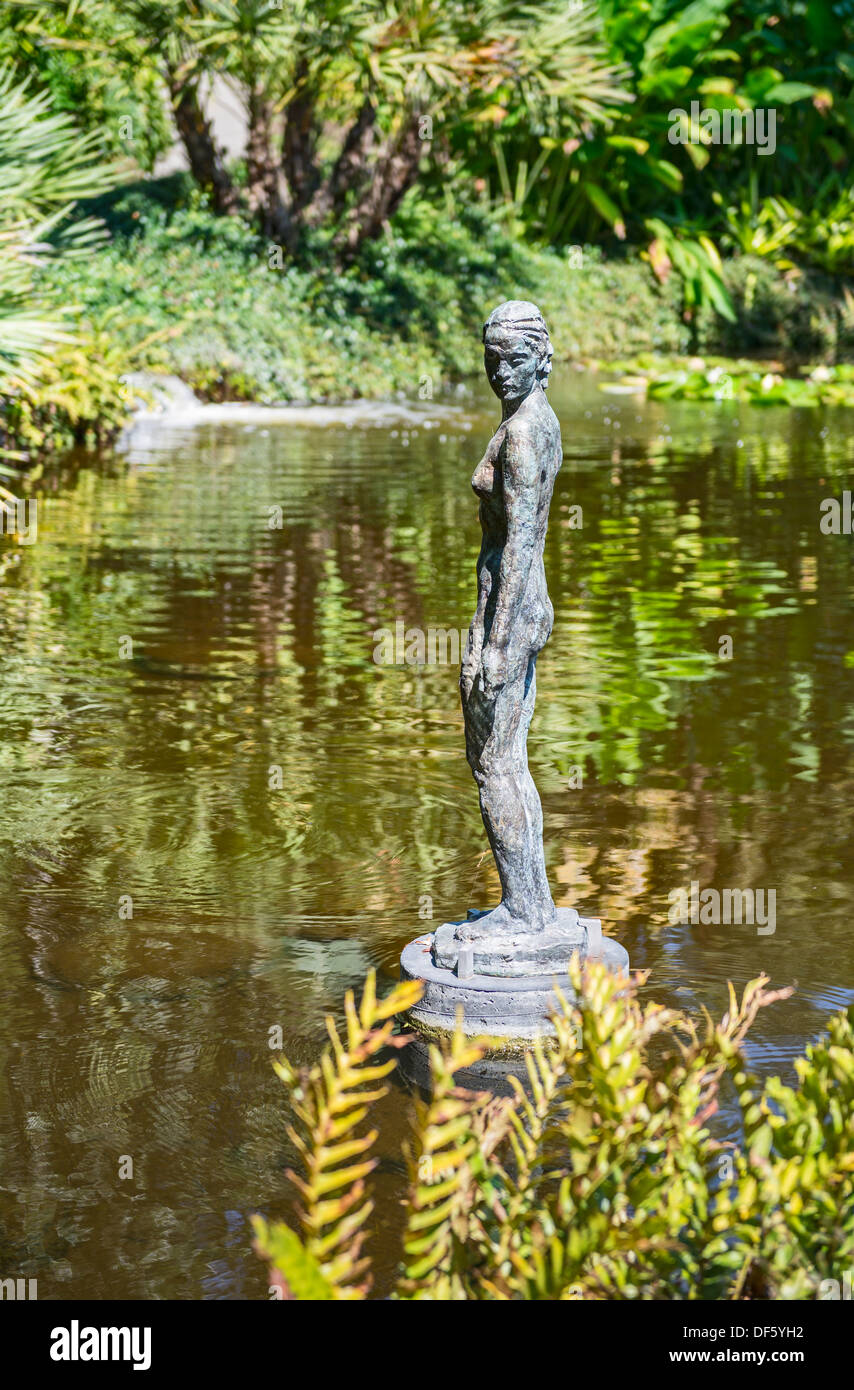 The Junge Frau sculpture at the Huntington Library and Botanical Gardens. Stock Photo