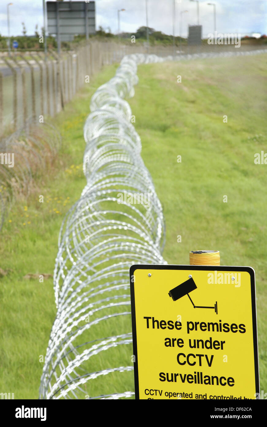 Razor Wire Fence Cctv Camera High Resolution Stock Photography and ...