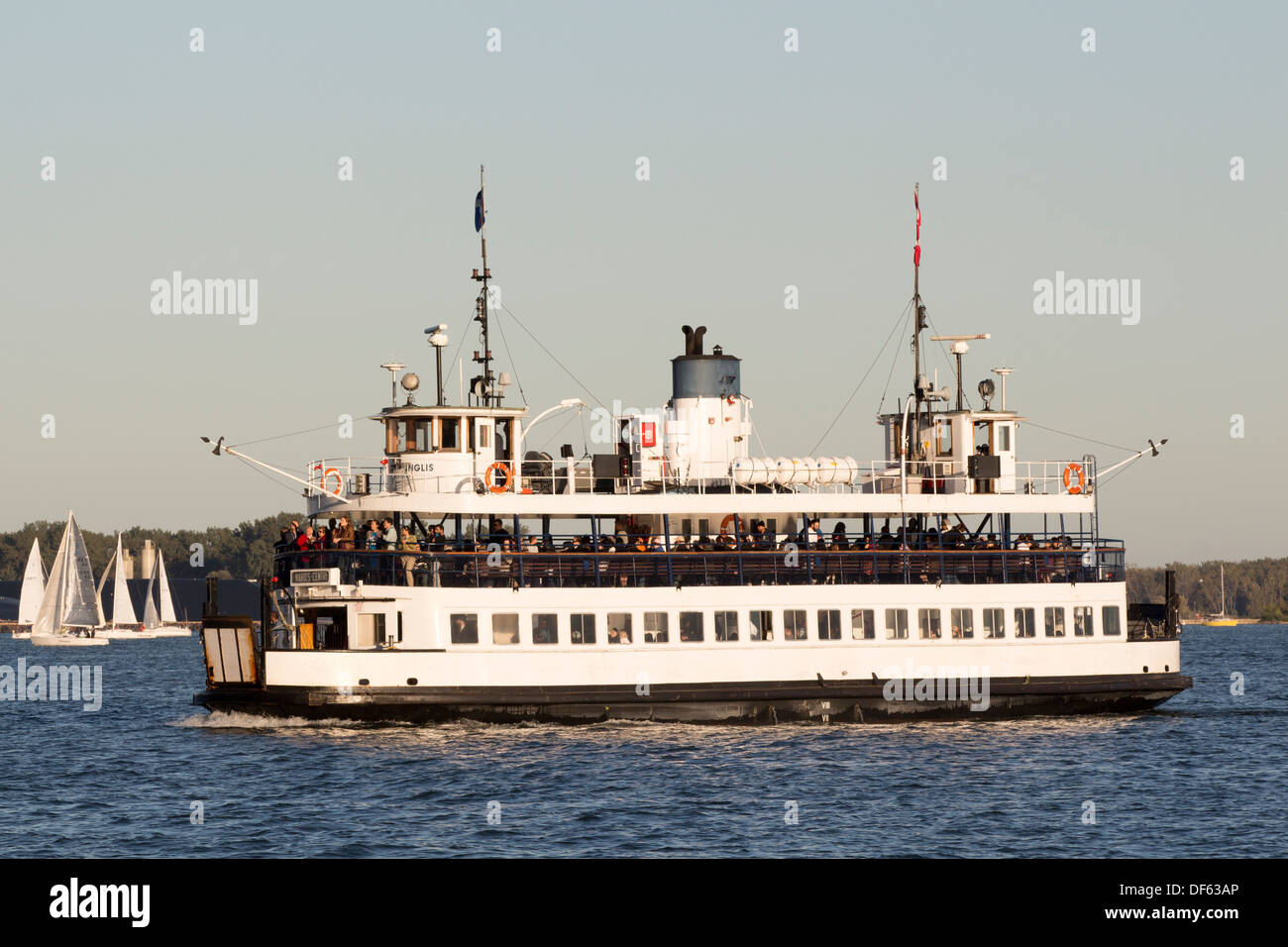 Toronto Ferry going from Centre Island to Toronto Ferry Docks on Lake