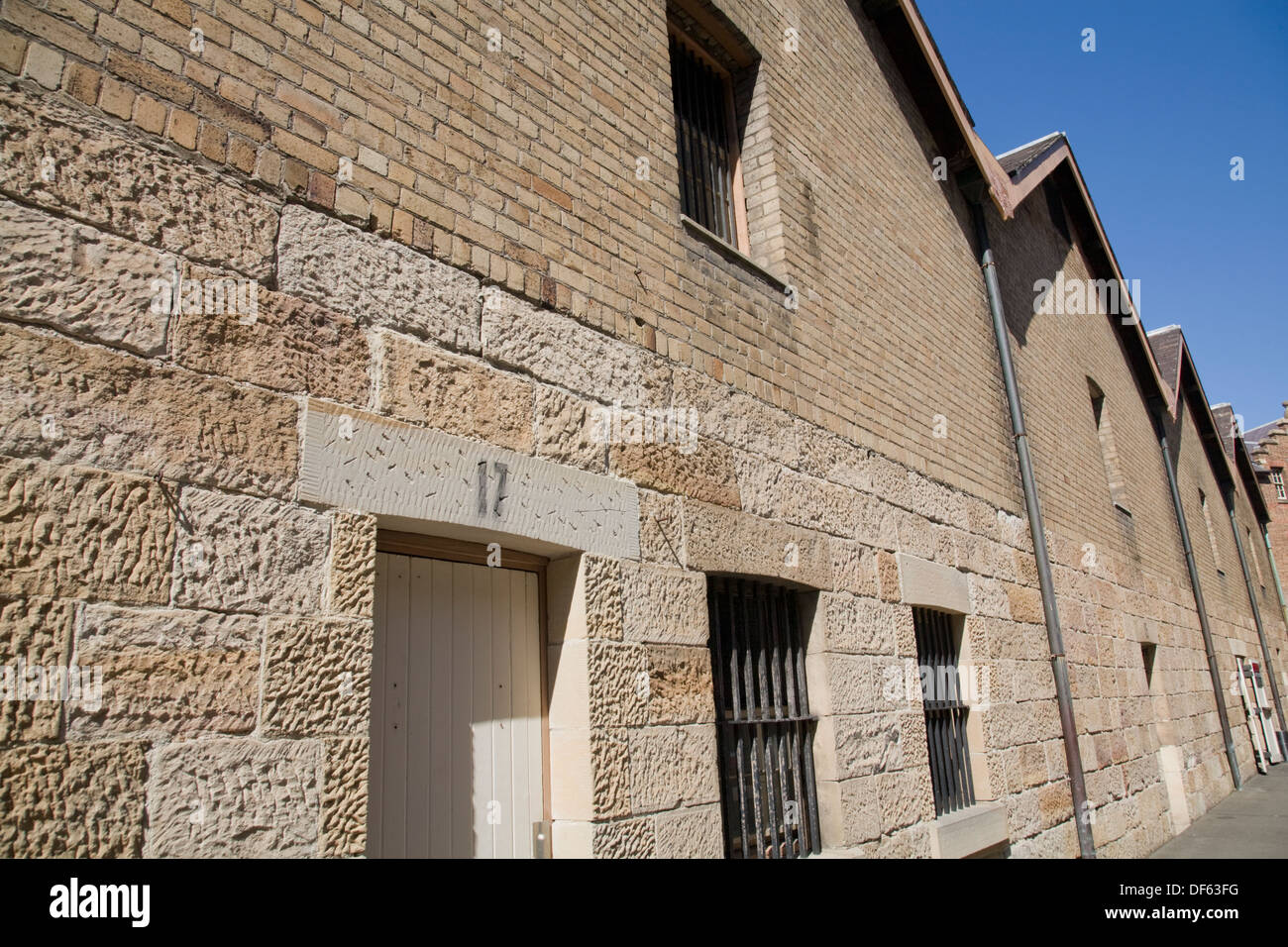 original sandstone warehouses at Campbell's cove The Rocks Sydney Stock Photo