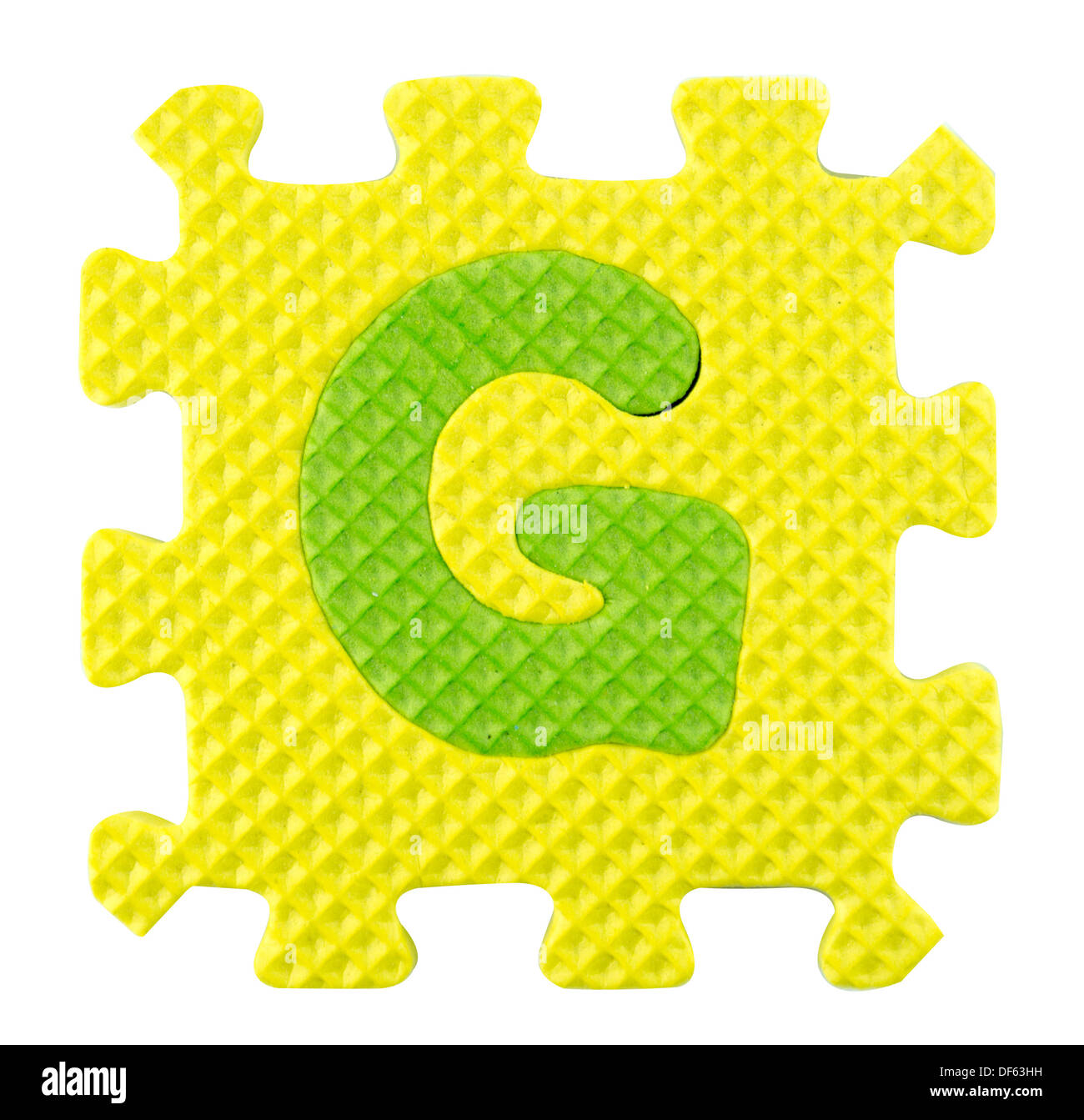 G letter, Alphabet puzzle isloated on white background , with clipping path. Stock Photo