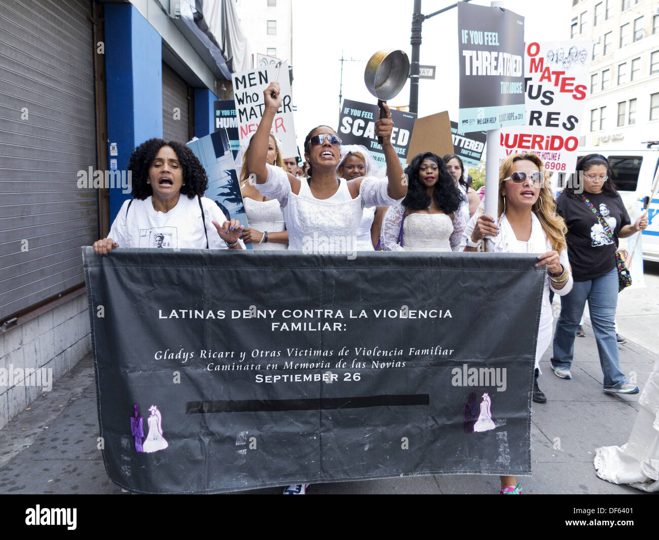 13th Annual Gladys Ricart and Victims of Domestic Violence Memorial Walk, Brides' March, 2013. Stock Photo