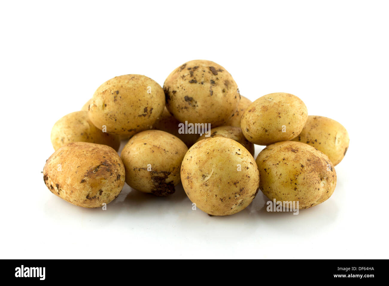 potatoes on the white background Stock Photo - Alamy