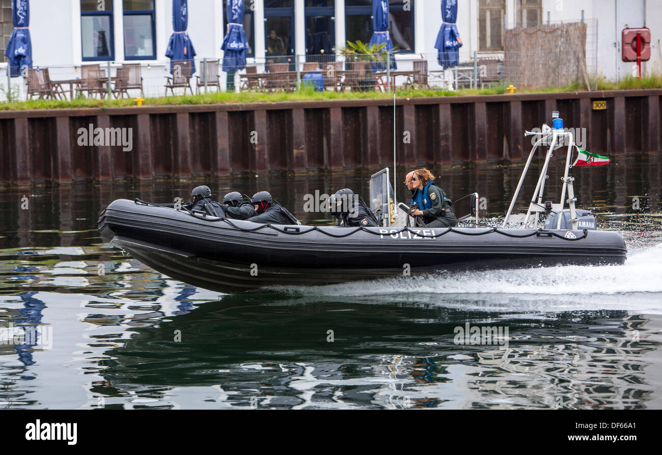 Special police speed boat for SWAT Teams. Stock Photo