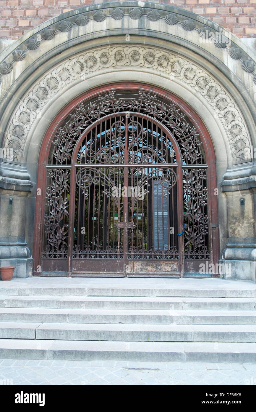 Ornate entrance to the Museum of Paleontology, Paris, France Stock Photo