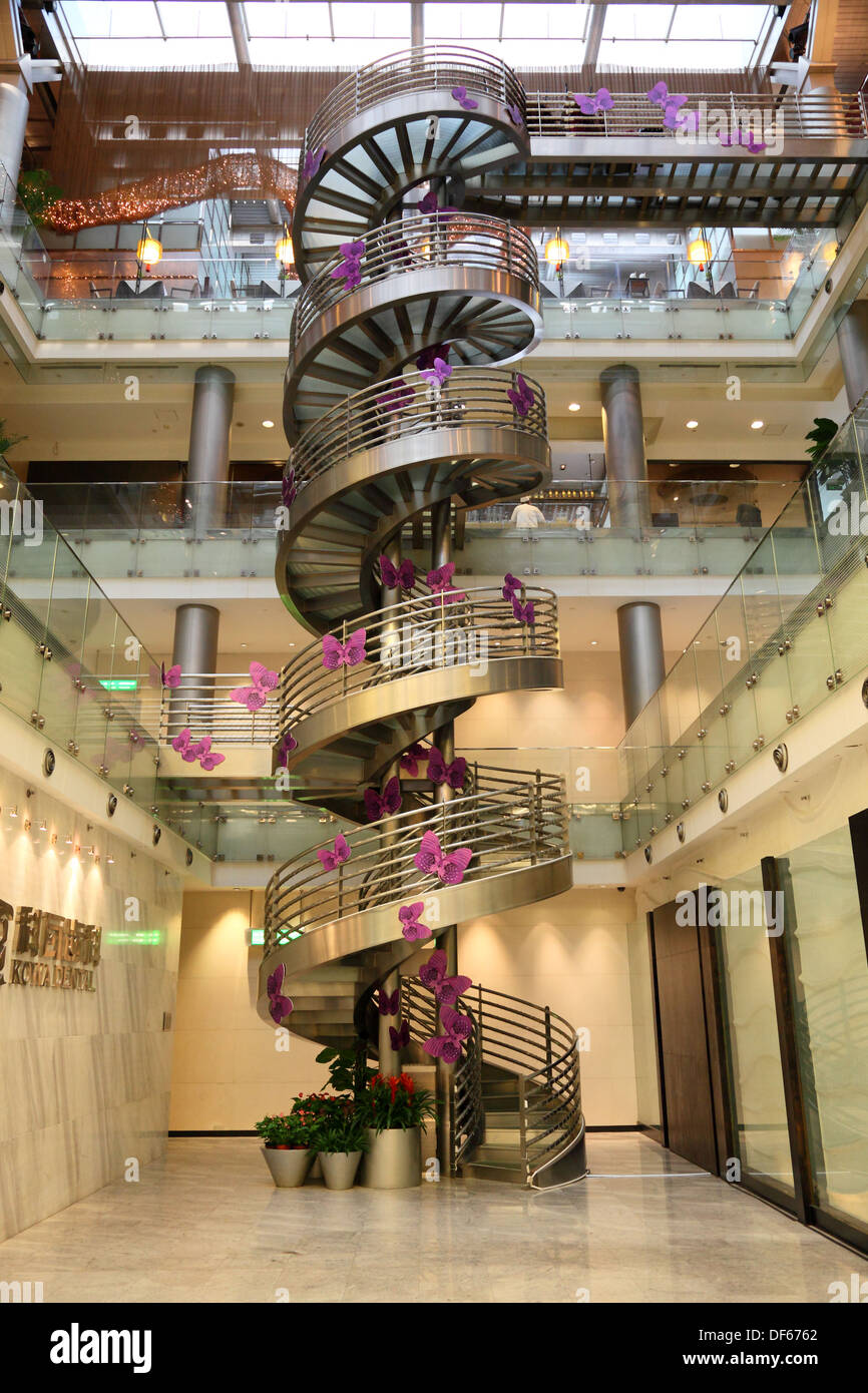 Spiral staircase in Shanghai, China Stock Photo