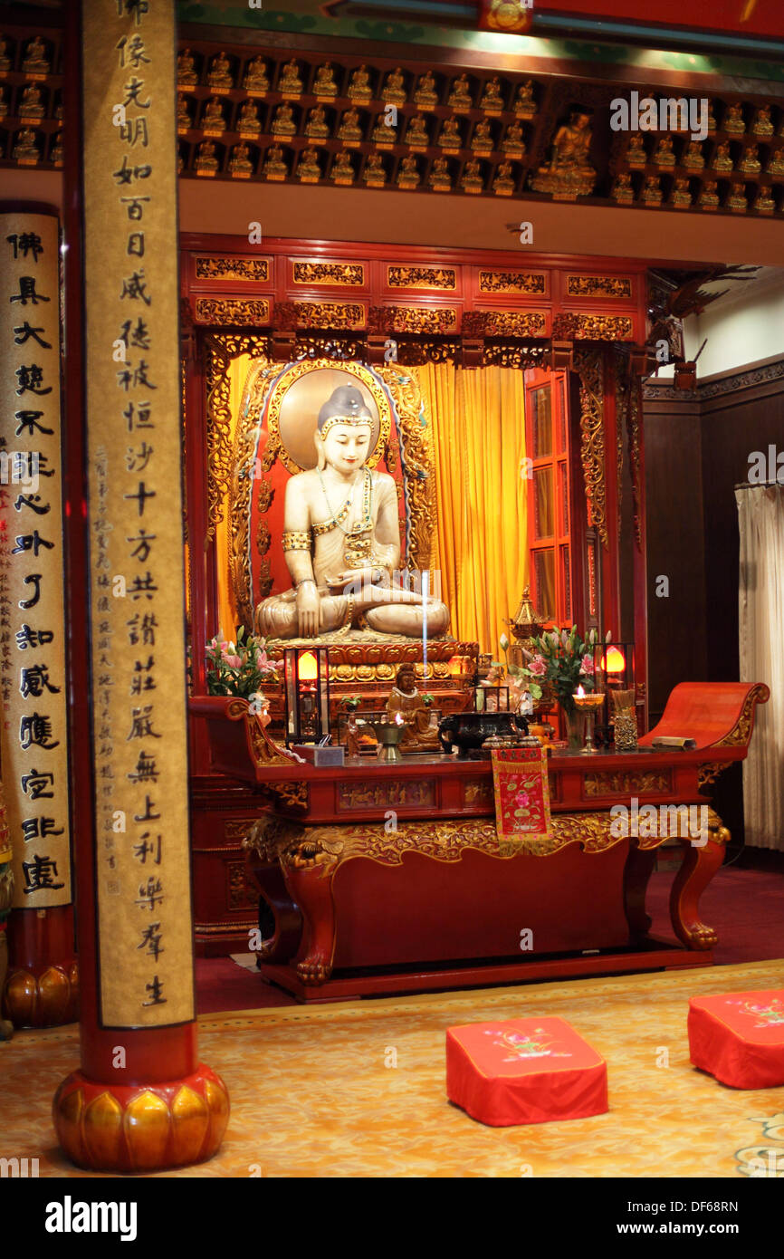 Buddha statue in a temple in Shanghai, China Stock Photo