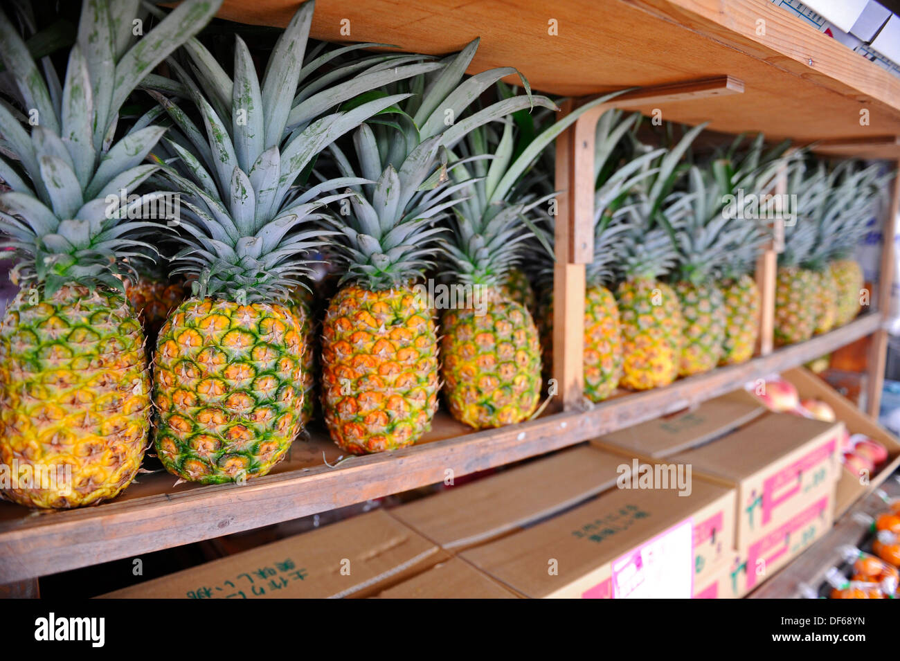 Pineapples for sale hires stock photography and images Alamy